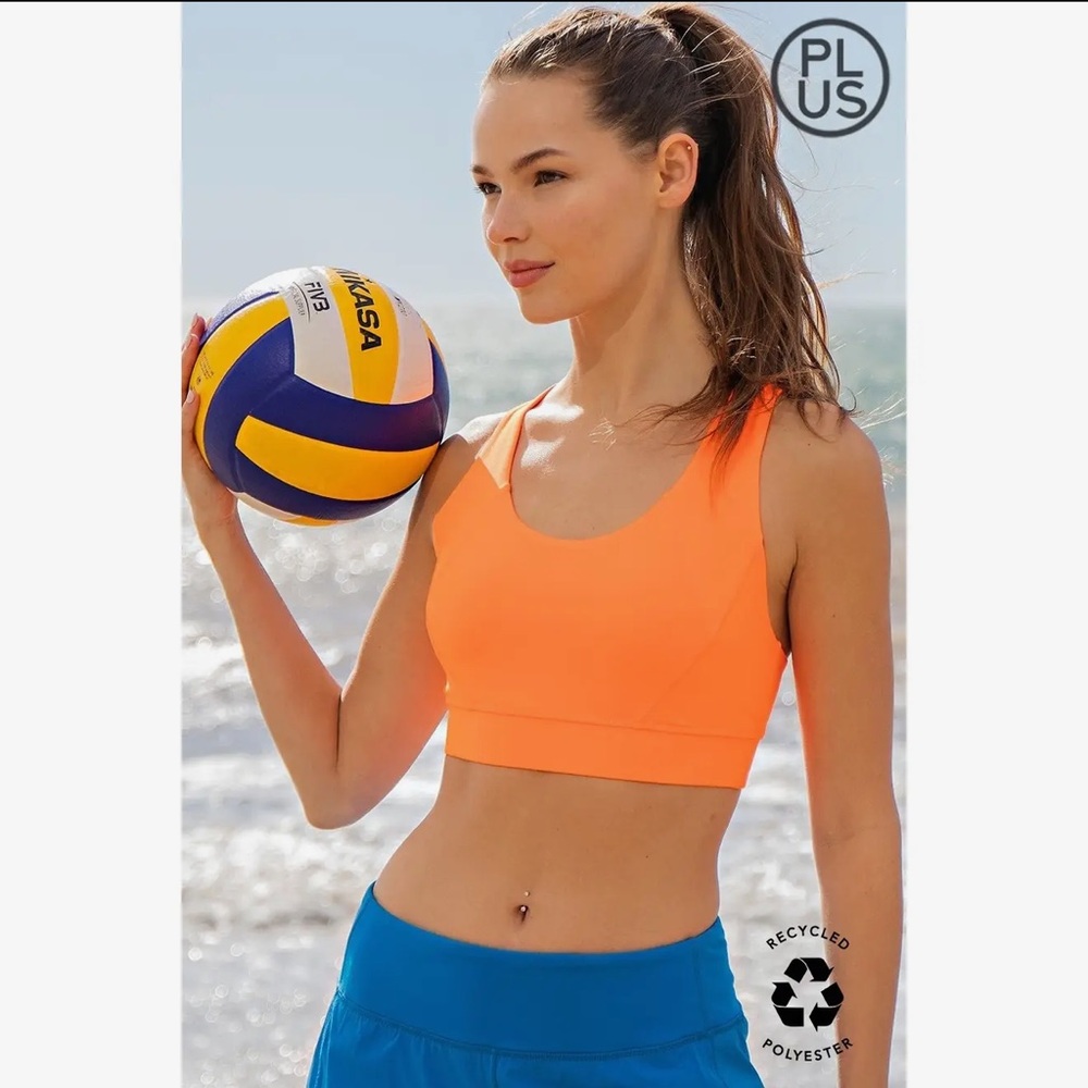 Rae Mode plus size active med support crisscross sports bra nwt 1x,2x,3x 9363